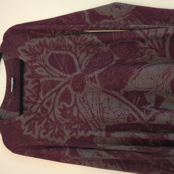 Soft Surroundings Renaissance Tunic High Low Plum Boho Fall Cozy Top Sz M - Picture 3 of 8